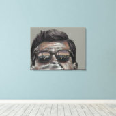 President John F. Kennedy - Canvas Afdruk (Insitu (Houten vloer))