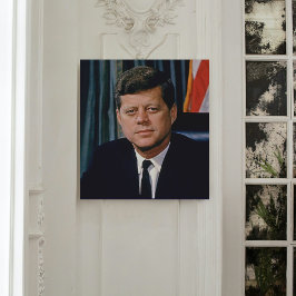 President John F. Kennedy Canvas Afdruk