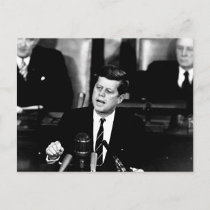 President John F Kennedy Mannen op de Moon Speech Briefkaart