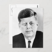 President John F Kennedy Portret Briefkaart (Voorkant / Achterkant)
