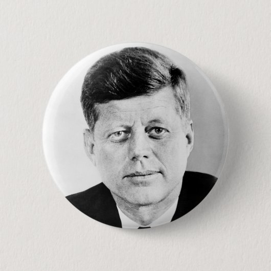 President John F Kennedy Portret Ronde Button 5,7 Cm (Voorkant)
