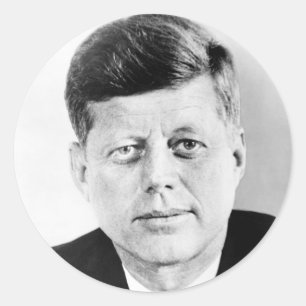President John F Kennedy Portret Ronde Sticker