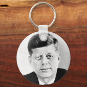 President John F Kennedy Portret Sleutelhanger (Voorkant)