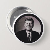 President John F. Kennedy Ronde Button 7,6 Cm (Voorkant /achterkant)
