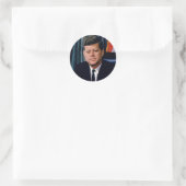 President John F. Kennedy Ronde Sticker (Tas)