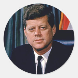President John F. Kennedy Ronde Sticker