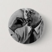 President John F Kennedy Smoking Ronde Button 5,7 Cm (Voorkant)