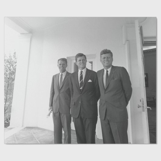 President John Kennedy & Brothers Amerikaanse Came Cadeaupapier (Vlak)