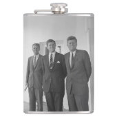 President John Kennedy & Brothers Amerikaanse Came Heupfles (Voorkant)