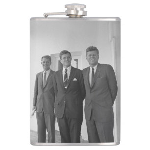 President John Kennedy & Brothers Amerikaanse Came Heupfles