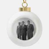 President John Kennedy & Brothers Amerikaanse Came Keramische Bal Ornament (Voorkant)