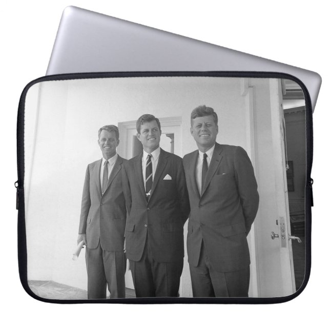 President John Kennedy & Brothers Amerikaanse Came Laptop Sleeve (Voorkant)