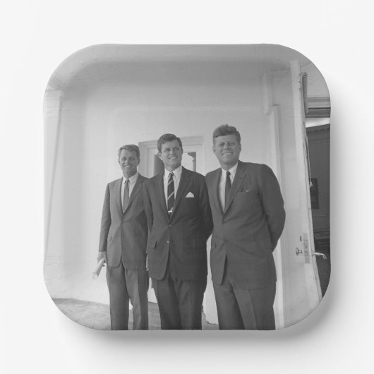 President John Kennedy & Brothers Amerikaanse Came Papieren Bordje (Voorkant)