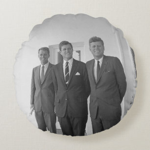 President John Kennedy & Brothers Amerikaanse Came Rond Kussen