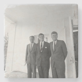 President John Kennedy & Brothers Amerikaanse Came Stenen Onderzetter