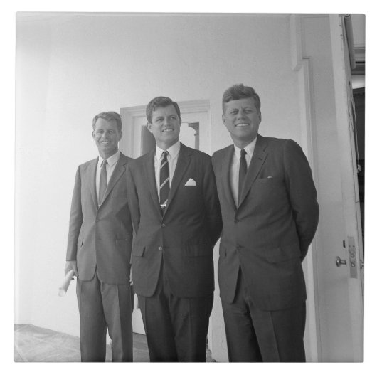 President John Kennedy & Brothers Amerikaanse Came Tegeltje (Voorkant)