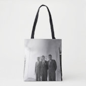 President John Kennedy & Brothers Amerikaanse Came Tote Bag (Voorkant)