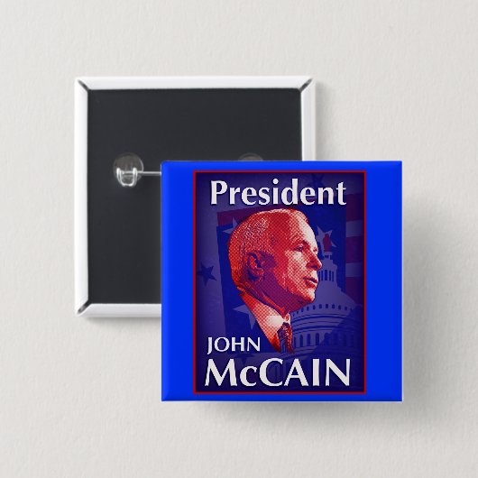 President John McCain Button (Voorkant /achterkant)