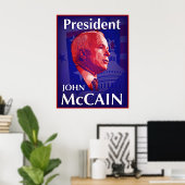 President John McCain Poster (Thuiskantoor)