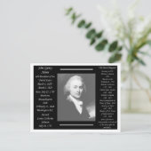President John Quincy Adams Briefkaart (Staand voorkant)
