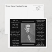 President John Tyler Briefkaart (Voorkant / Achterkant)