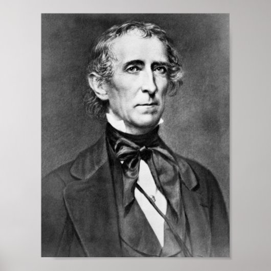 President John Tyler Portrait - Circa 1860 Poster (Voorkant)