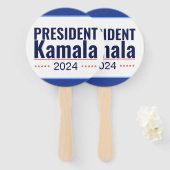 President Kamala 2024 Handwaaier (Voorkant en achterkant)