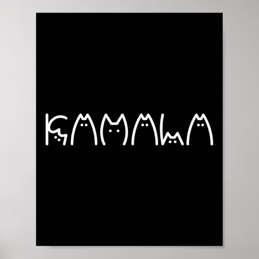 President Kamala 2024 Kamala Kattenletter letterty Poster (Voorkant)