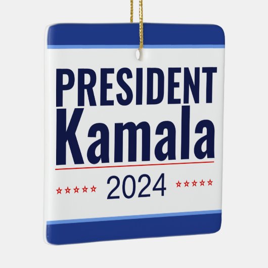 President Kamala 2024 Keramisch Ornament (Rechts)