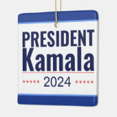 President Kamala 2024 Keramisch Ornament (Links)