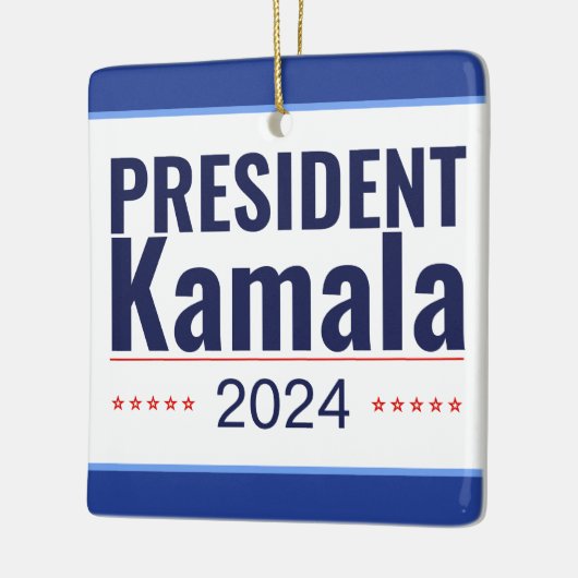 President Kamala 2024 Keramisch Ornament (Links)