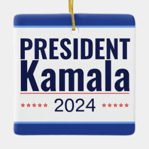 President Kamala 2024 Keramisch Ornament