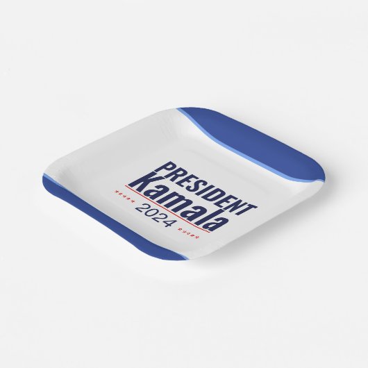 President Kamala 2024 Papieren Bordje (Gebogen)