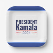 President Kamala 2024 Papieren Bordje (Voorkant)