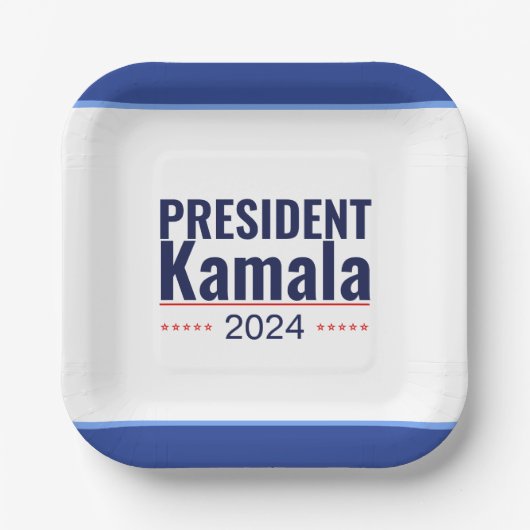 President Kamala 2024 Papieren Bordje (Voorkant)