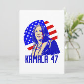 president kamala harris 47 kaart (Staand voorkant)