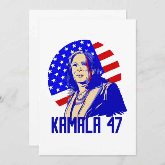 president kamala harris 47 kaart (Voorkant / Achterkant)