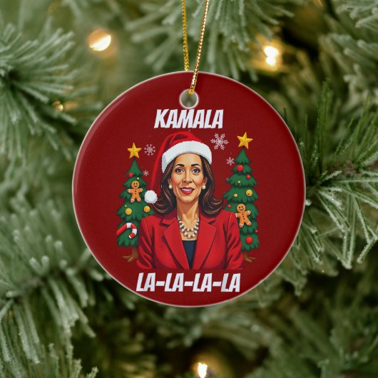 President Kamala Harris Christmas Keramisch Ornament (Boom)