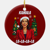 President Kamala Harris Christmas Keramisch Ornament (Achterkant)