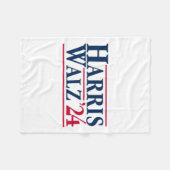 President Kamala Harris Tim Walz VP Brat Cat Ladie Fleece Deken (Voorkant (Horizontaal))