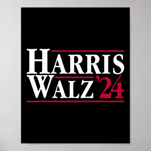 President Kamala Harris Tim Walz VP Brat Cat Ladie Poster (Voorkant)