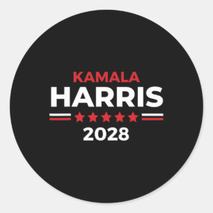President Kamala Harris voor President 2028 Ronde Sticker