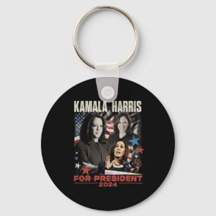 President Kamala Harris We gaan niet terug naar 20 Sleutelhanger