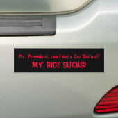 President, kan ik een auto-redding krijgen? bumpersticker (Op auto)