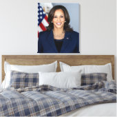 President kandidaat Kamala Harris US 2024 Canvas Afdruk (Insitu (Slaapkamer))
