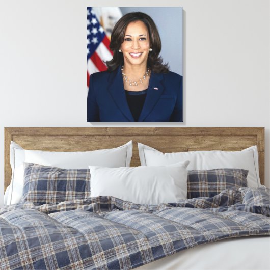 President kandidaat Kamala Harris US 2024 Canvas Afdruk (Insitu (Slaapkamer))