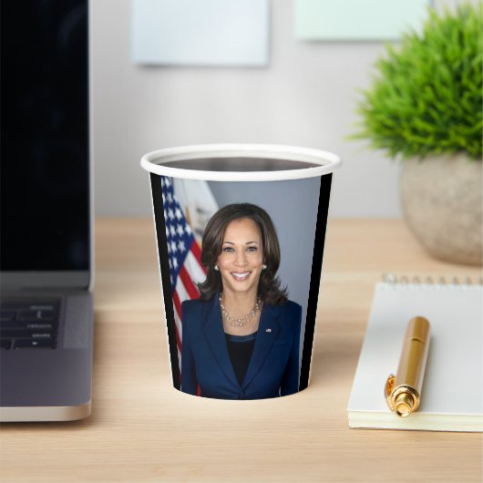President kandidaat Kamala Harris US 2024 Papieren Bekers (Insitu)