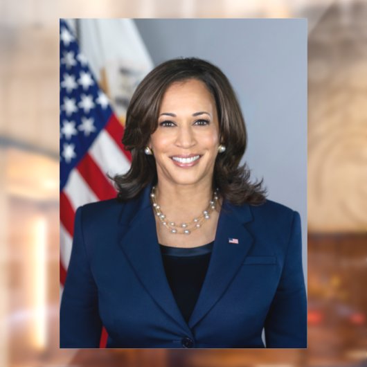 President kandidaat Kamala Harris US 2024 Raamsticker (Vel 2)