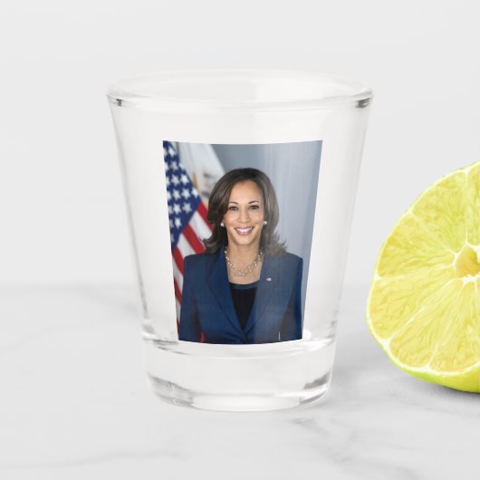 President kandidaat Kamala Harris US 2024 Shot Glas (Voorkant)