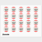 President kandidaat. Ronde Sticker (Vel)